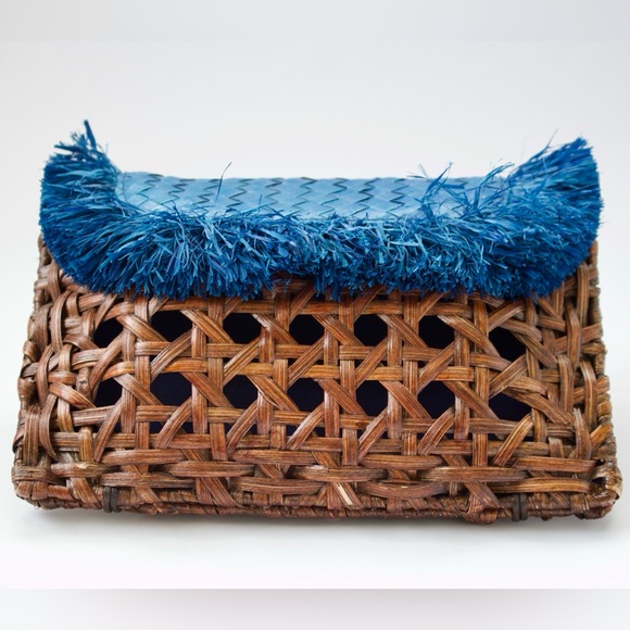 Handbags - NWT Anthropologie Vincent Pradier Rattan Clutch